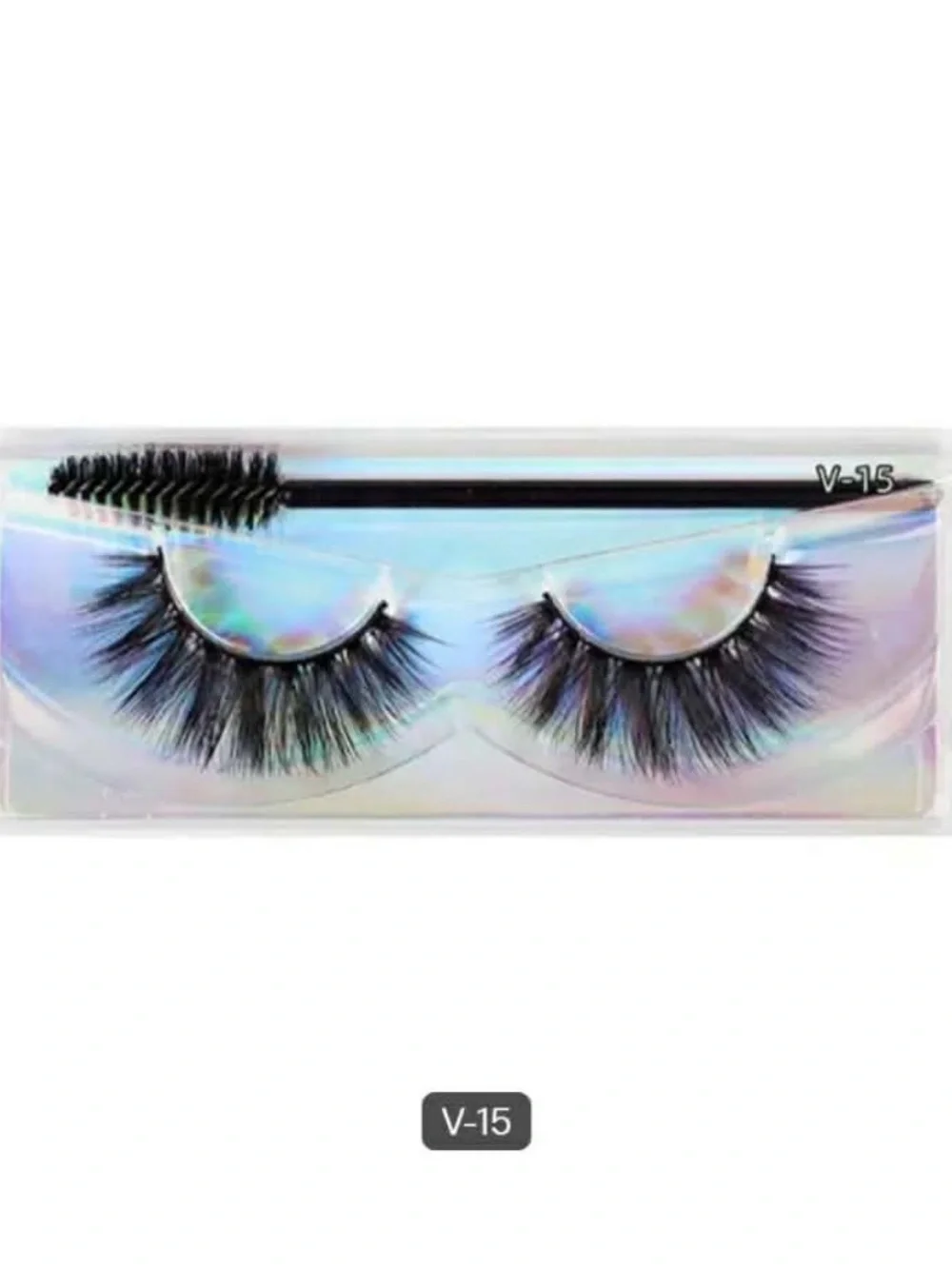 3D Mink Lashes with Spoolie - Black (V-15)